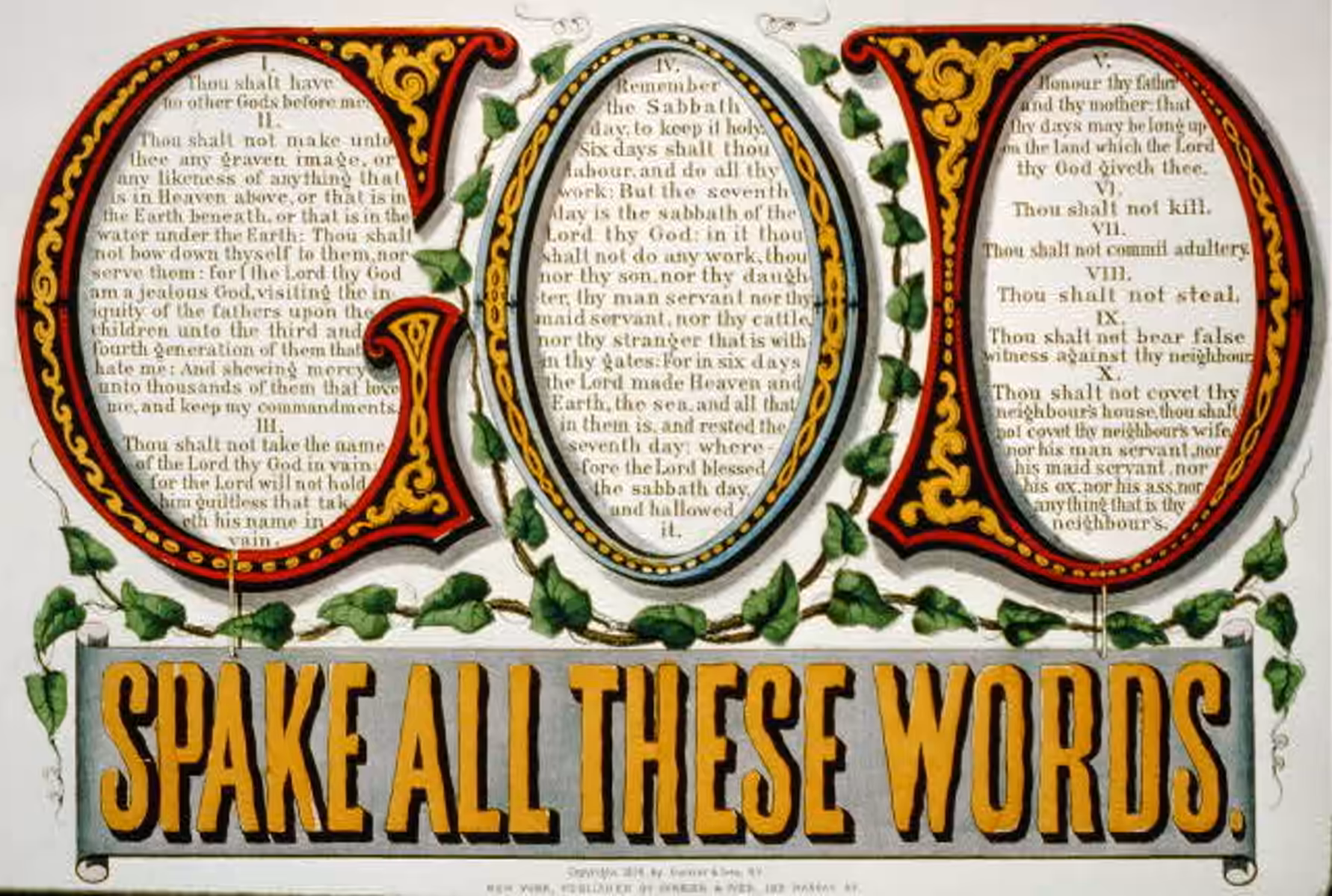 God spake all these words 10 commandments